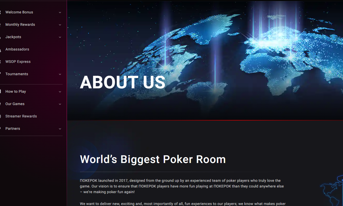 Tournament access view in the PokerOK overview navigation for pokerok.tg7.casino